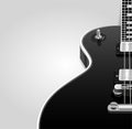 Black electric guitar vector illustration