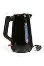 A black electric kettle on a white background Royalty Free Stock Photo