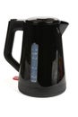 A black electric kettle on a white background Royalty Free Stock Photo