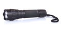 Black Electric LED torch flashlight on a white background Royalty Free Stock Photo