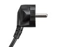 Black electric plug isolated Royalty Free Stock Photo