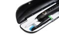 Black Electric Toothbrush in a Slick Travel Case