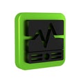 Black Electrical measuring instruments icon isolated on transparent background. Analog devices. Electrical appliances