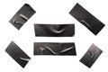 Black electrical tape in various length with clipping path Royalty Free Stock Photo