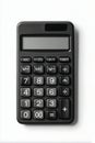 Black Electronic Calculator on White Background Royalty Free Stock Photo