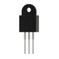 Black Electronic Component Transistor with Three Metal Pins Isolated semiconductor electrical Royalty Free Stock Photo