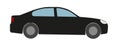 Black elegant car as flat icon Royalty Free Stock Photo