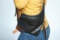 Black elegant woman handbag Royalty Free Stock Photo