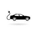 Black Elektroauto icon Royalty Free Stock Photo