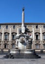 Black elephant fountain, Catania, Sicily, Italy