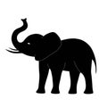 Black elephant icon symbol silhouette