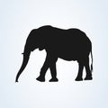 Black elephant silhouette icon vector. isolated on white background Royalty Free Stock Photo