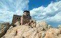 Black Elk Peak [formerly known as Harney Peak] Fire Lookout Tower in Custer State Park in the Black Hills of South Dakota USA Royalty Free Stock Photo