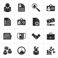 Black Employment and jobs icons