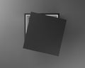 Black empty box on black background. Top view. Template for your presentation design, banner, brochure or poster. Vector Royalty Free Stock Photo