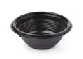 Black empty disposable plastic takeaway bowl Royalty Free Stock Photo