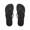 Black Empty Flip Flop set. Vector Design Template of Summer Beach Flip Flops Pair For Advertising, logo print