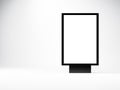 Black empty lightbox in the studio. Blank white Royalty Free Stock Photo