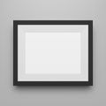 Black empty Picture Frame realistic Template