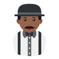 Black English Gentleman with Bowler Hat