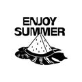 Black enjoy summer design vector