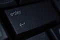 Black enter button on keybord Royalty Free Stock Photo