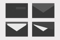 Black envelopes icon set vector illustration.