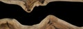 black epoxy resin panel with walnut, texture for design Royalty Free Stock Photo