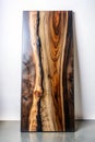 black epoxy resin panel with walnut, texture for design Royalty Free Stock Photo