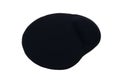 Black ergonomic mouse pad isolated on white background