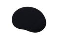 Black ergonomic mouse pad isolated on a white background