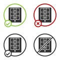 Black Evacuation plan icon isolated on white background. Fire escape plan. Circle button. Vector