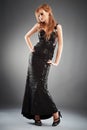 Black Evening Dress Royalty Free Stock Photo