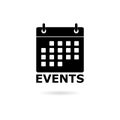 Black Events logo calendar icon