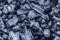 Extinct deep grey black embers of fire Royalty Free Stock Photo