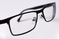 Black Eye Glasses Close Up on White Background Royalty Free Stock Photo