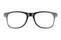 Black eye glasses isolated on white background with clipping path Royalty Free Stock Photo