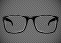 Black eye glasses. Spectacles vector illustration