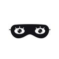 Black eye patch for sleep. Isolated Vector