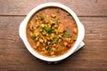 Black Eyed Kidney Beans Curry or Chawli chi usal served in a bowl, selective focus Royalty Free Stock Photo