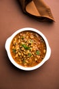 Black Eyed Kidney Beans Curry or Chawli chi usal served in a bowl, selective focus Royalty Free Stock Photo