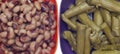 Black Eyed Peas and Asparagus Close Up Royalty Free Stock Photo
