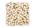 black eyed peas beans in canvas sack Royalty Free Stock Photo