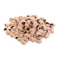 Black-eyed peas isolated on a white background Royalty Free Stock Photo