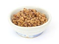 Black eyed peas in old bowl Royalty Free Stock Photo