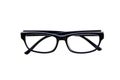 Black eyeglasses frame isolated on white background. with clipping path Royalty Free Stock Photo