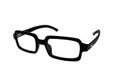 Black eyeglasses are square