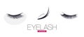 Black eyelash extension logo on white background