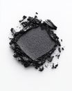 Black Eyeshadow Smear Texture on White Background Royalty Free Stock Photo