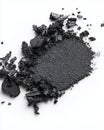Black Eyeshadow Smear Texture on White Background Royalty Free Stock Photo